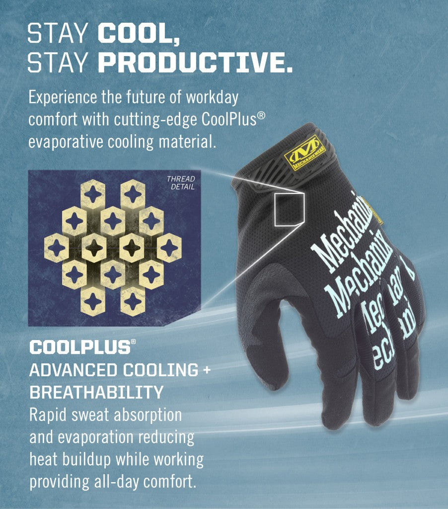 Mechanix Original Covert CoolPlus woven-mesh back of hand