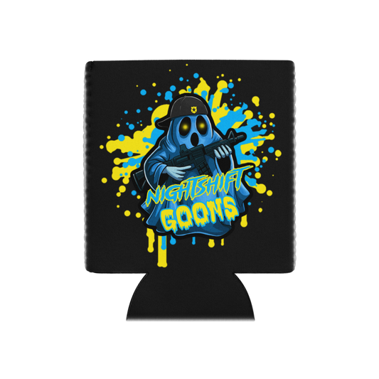 Ghosty Splatter can cooler, regular 12 oz, Ghosty splatter side