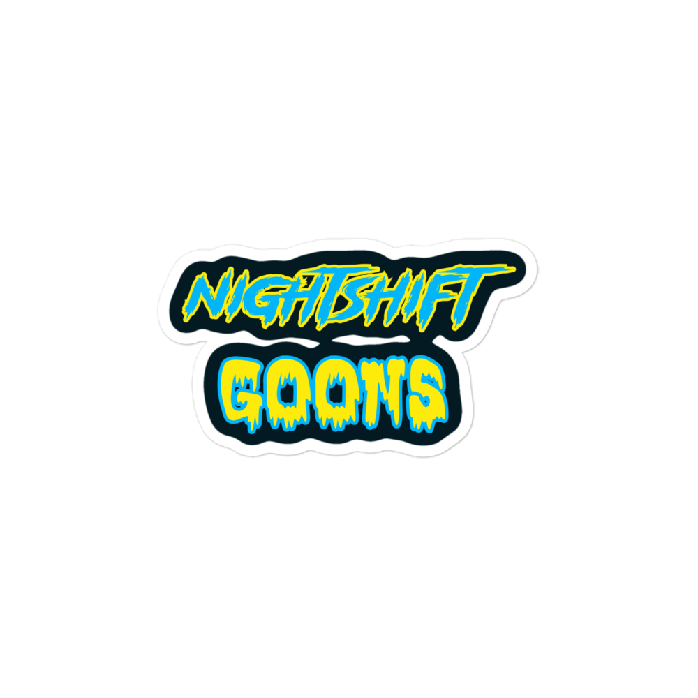 Nightshift Goons wordmark die-cut vinyl sticker