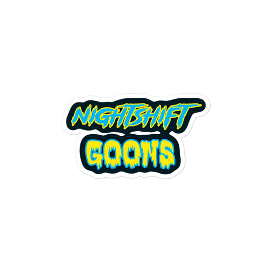 Nightshift Goons wordmark die-cut vinyl sticker