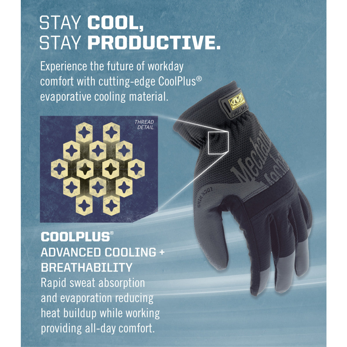 Mechanix FastFit Covert CoolPlus breathable back of hand detail