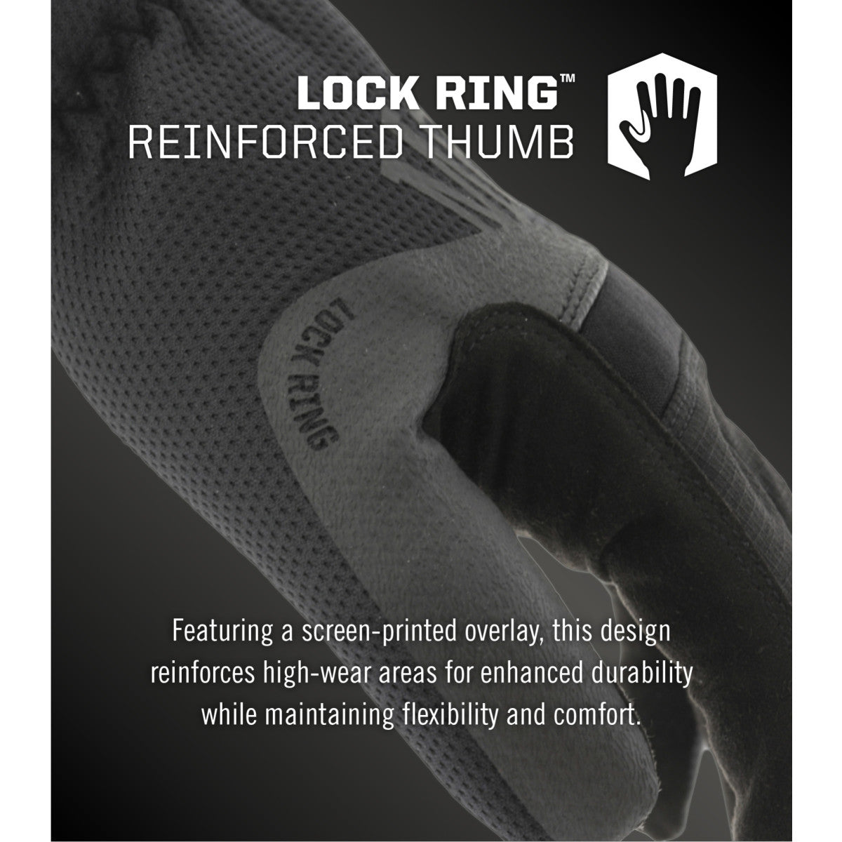 Mechanix FastFit Covert Lock Ring reinforced thumb detail