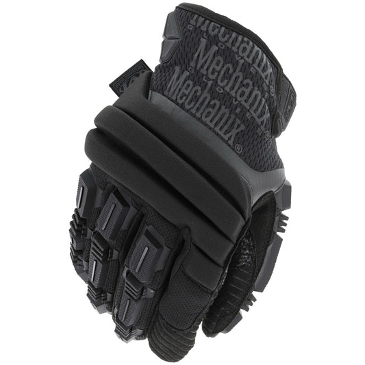 Mechanix M-Pact 2 Covert glove, all black, back of hand with knuckle armor