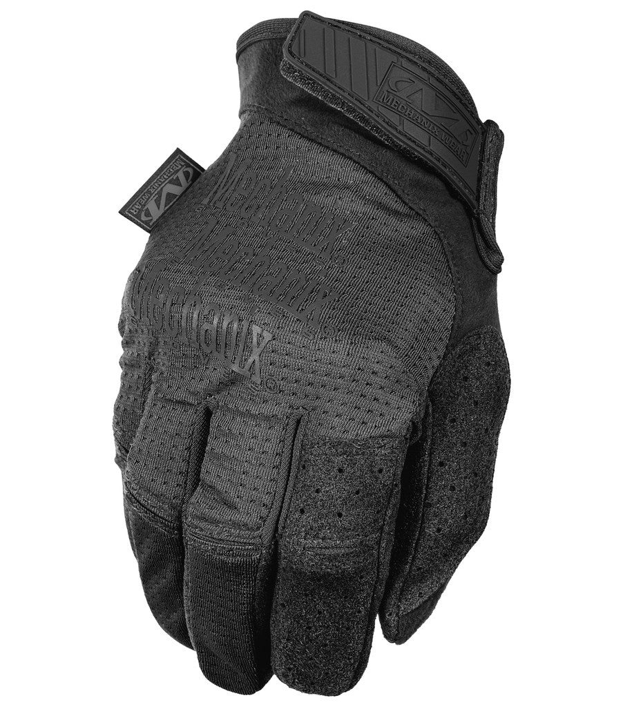 Mechanix Wear Specialty Vent Covert glove, back of hand, all black